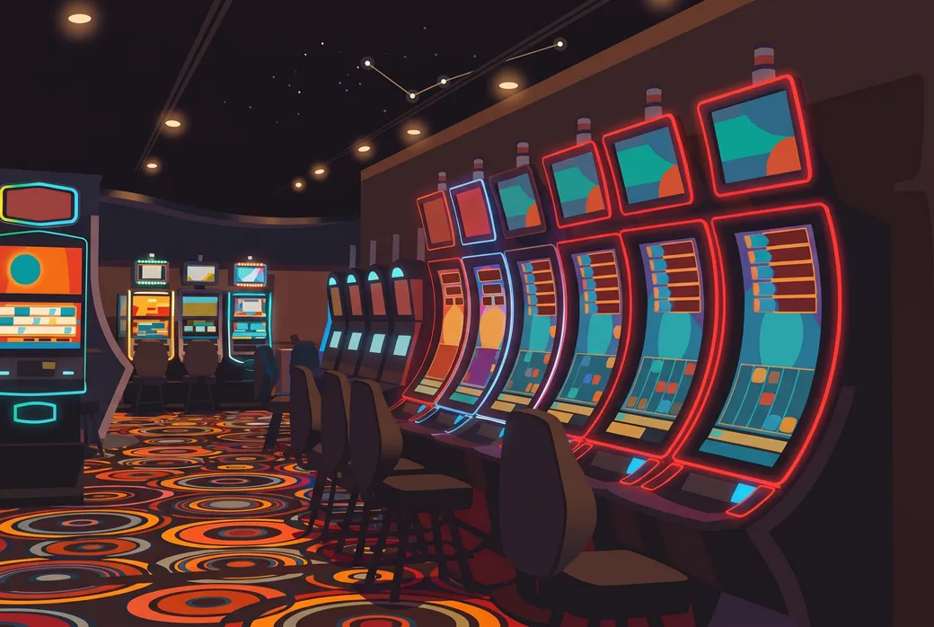 Slot aisle at Gateway Casinos Thunder Bay