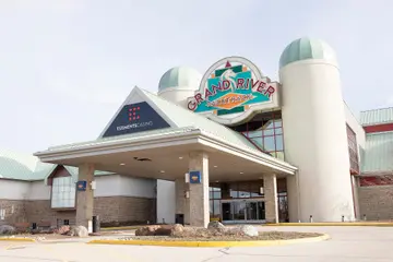 Elements Casino Grand River porch and silos