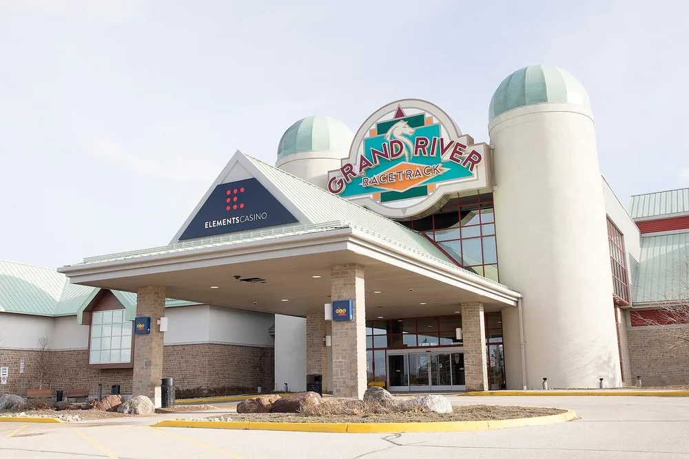 Elements Casino Grand River porch and silos